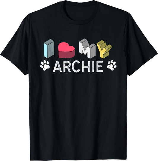 Archie Personalized Dog Name Archie Pet Lover T-Shirt