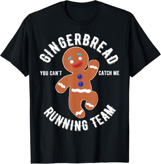 Gingerbread Running Team funny Gingerbread Christmas T-Shirt