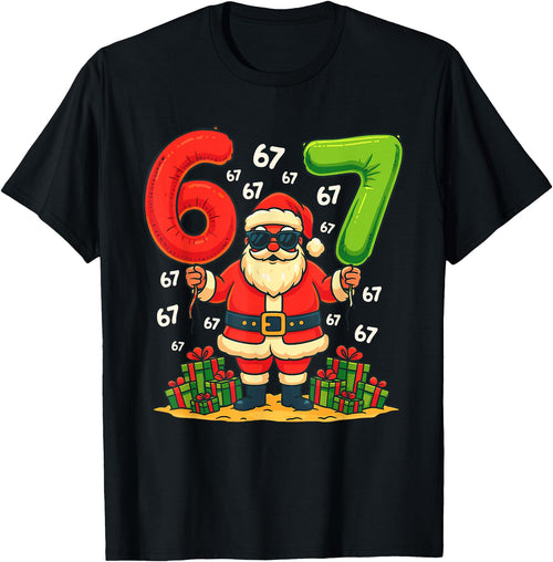 Cool Christmas Six Seven Santa Claus 6 7 Funny Gen Z Xmas