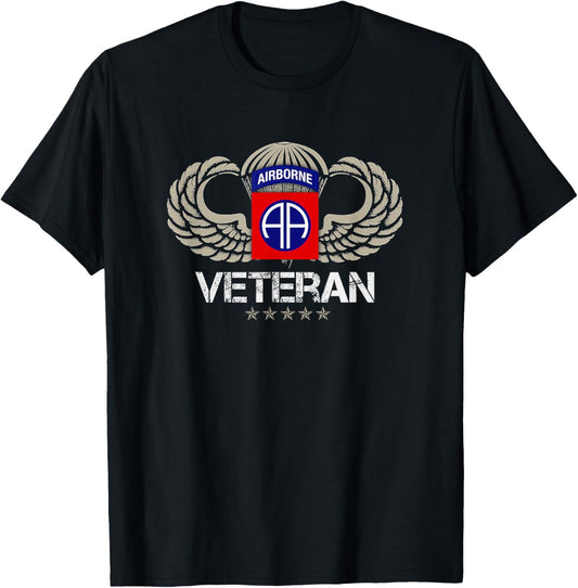 82nd Airborne Paratrooper Veteran T-shirt Mens Veterans Day T-Shirt