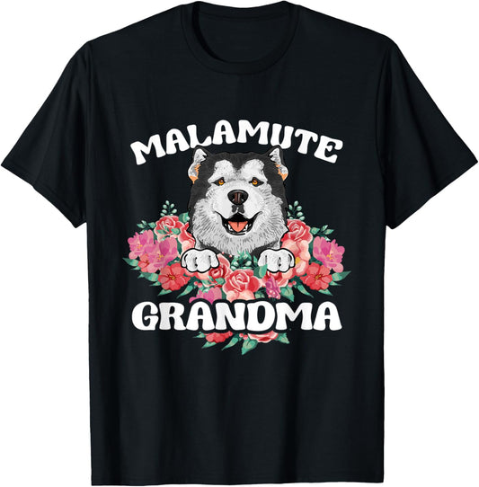 Alaskan Malamute Grandma Alaskan Malamute Dog Mom T-Shirt for Men Women