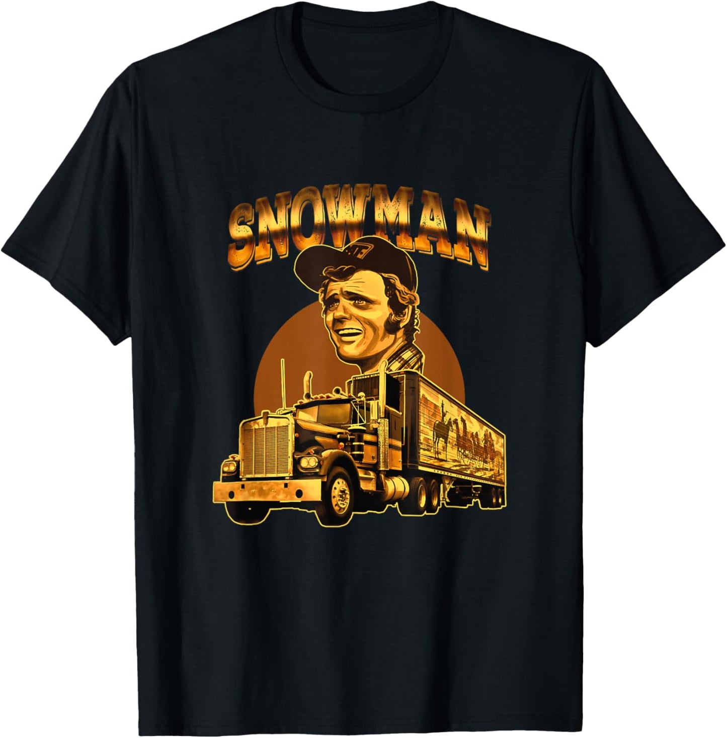 70s Retro Snowman Truck 1970s vintage groovy T-Shirt