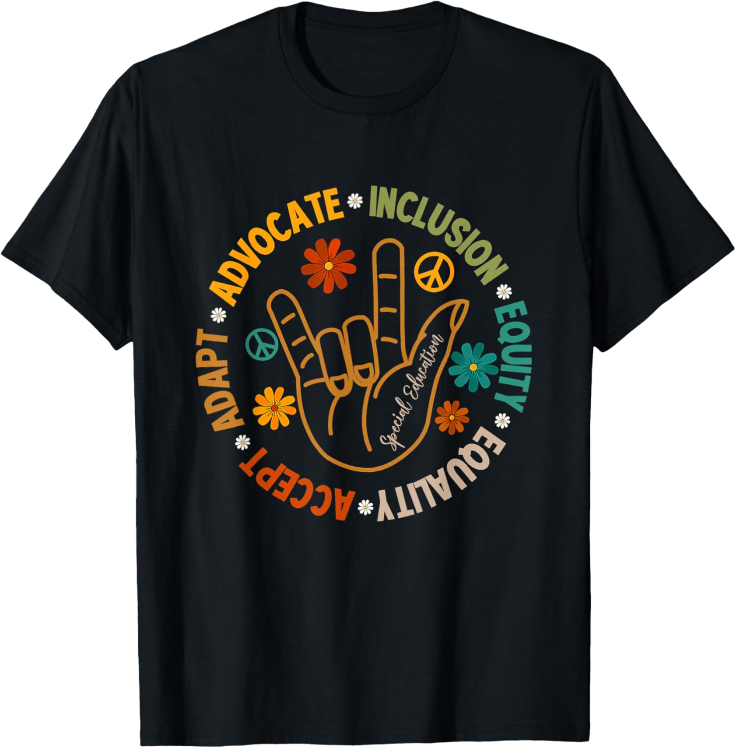 Accept Adapt Advocate Inclusion Equity Equality T-Shirt