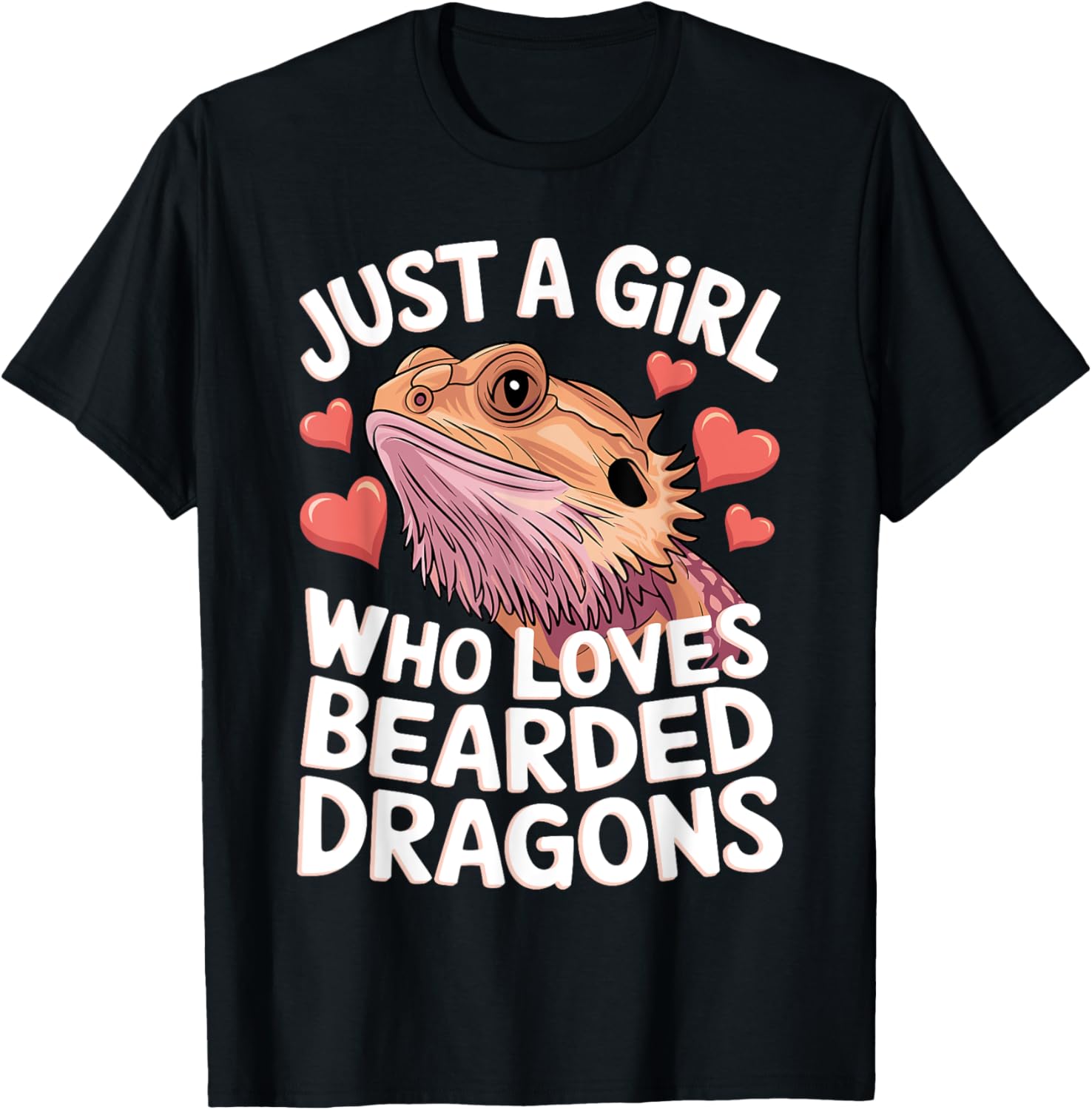 Cool Bearded Dragon Art For Women Girls Bearded Dragon Lover T-Shirt