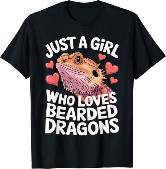 Cool Bearded Dragon Art For Women Girls Bearded Dragon Lover T-Shirt