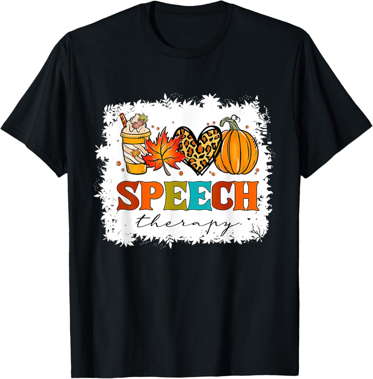 Autumn Fall Speech Therapy SLP Thankful Grateful Pumpkin T-Shirt