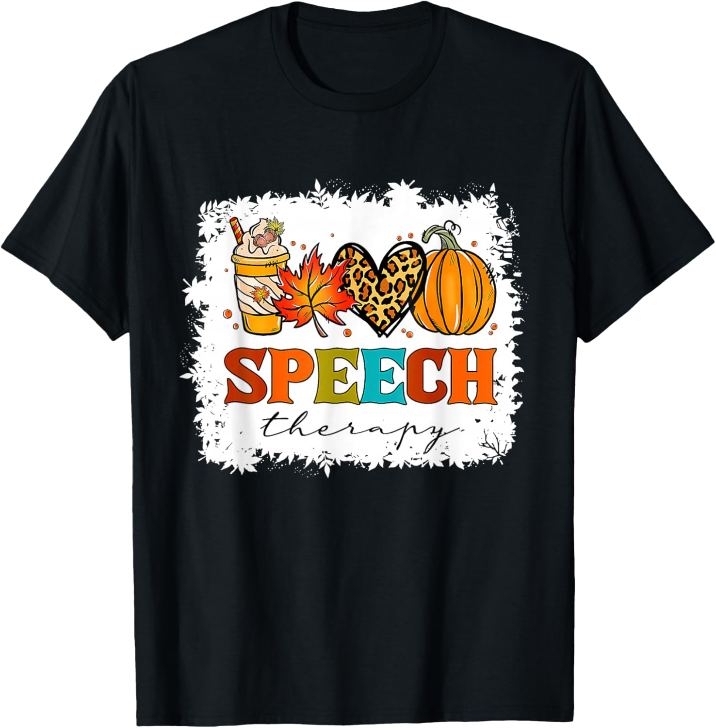 Autumn Fall Speech Therapy SLP Thankful Grateful Pumpkin T-Shirt