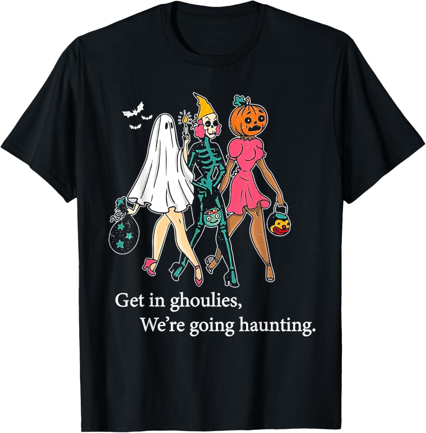 Get In Ghoulies Halloween Spooky Season Retro T-Shirt