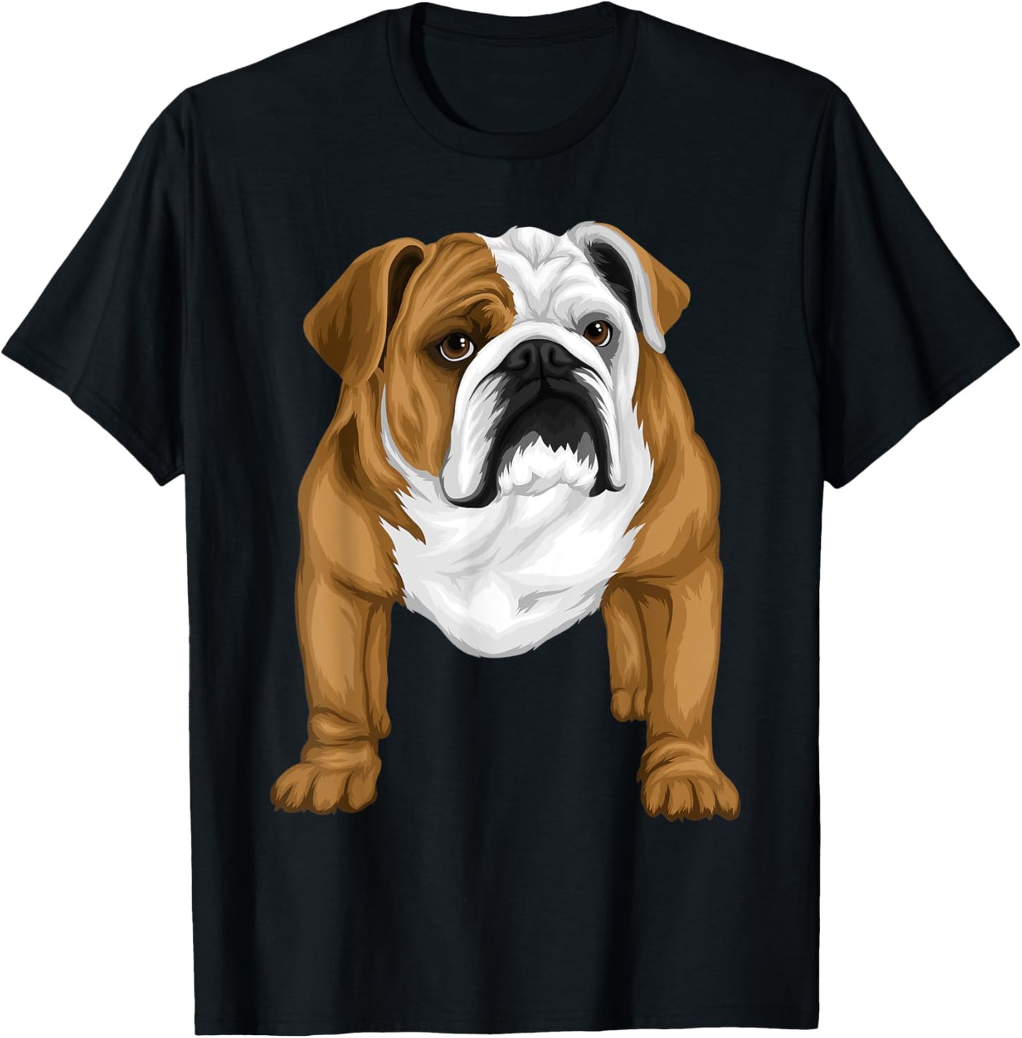Cool Bulldog Dog Face Graphic T-Shirt for Men Women Kids