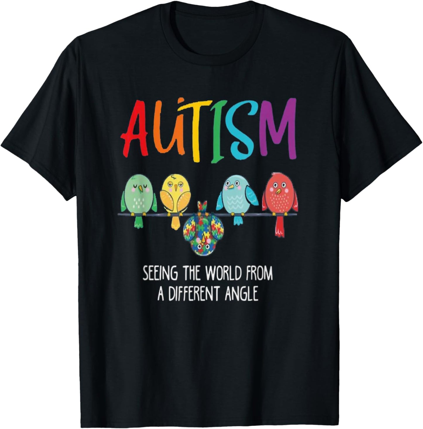 Autism Awareness Cute Owl Color Puzzles autism T-Shirt kids T-Shirt
