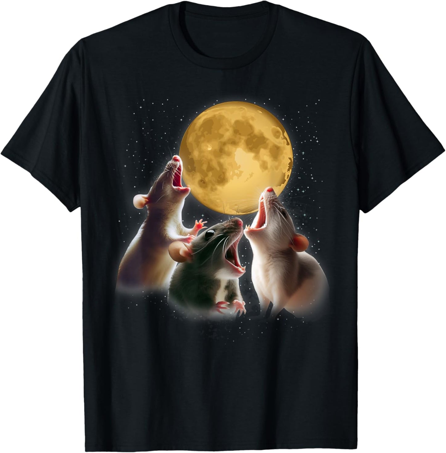 3 Rats Howling At The Moon Funny Rat Lover Men Women Kids T-Shirt