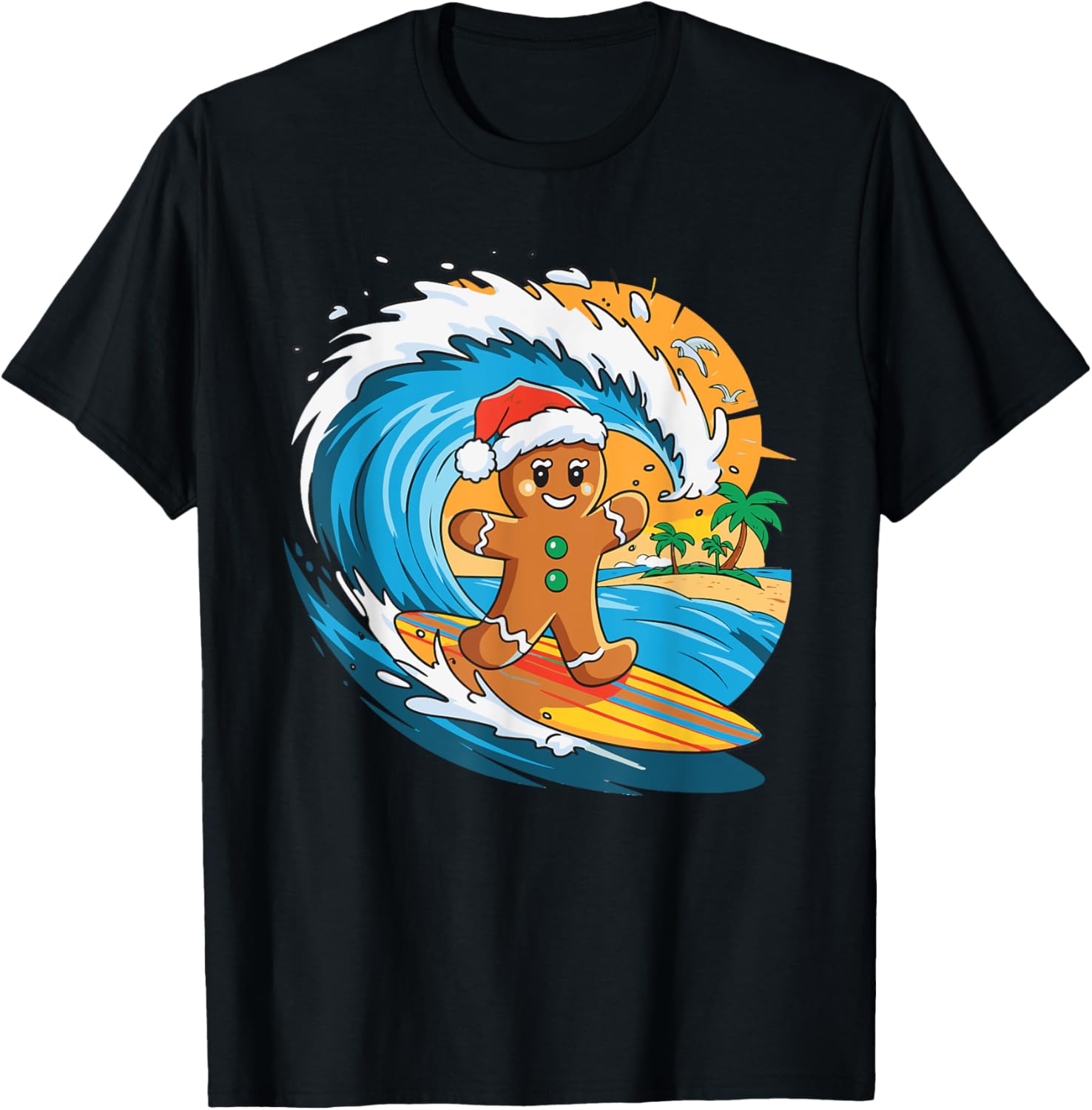 Gingerbread Surfing T-Shirt