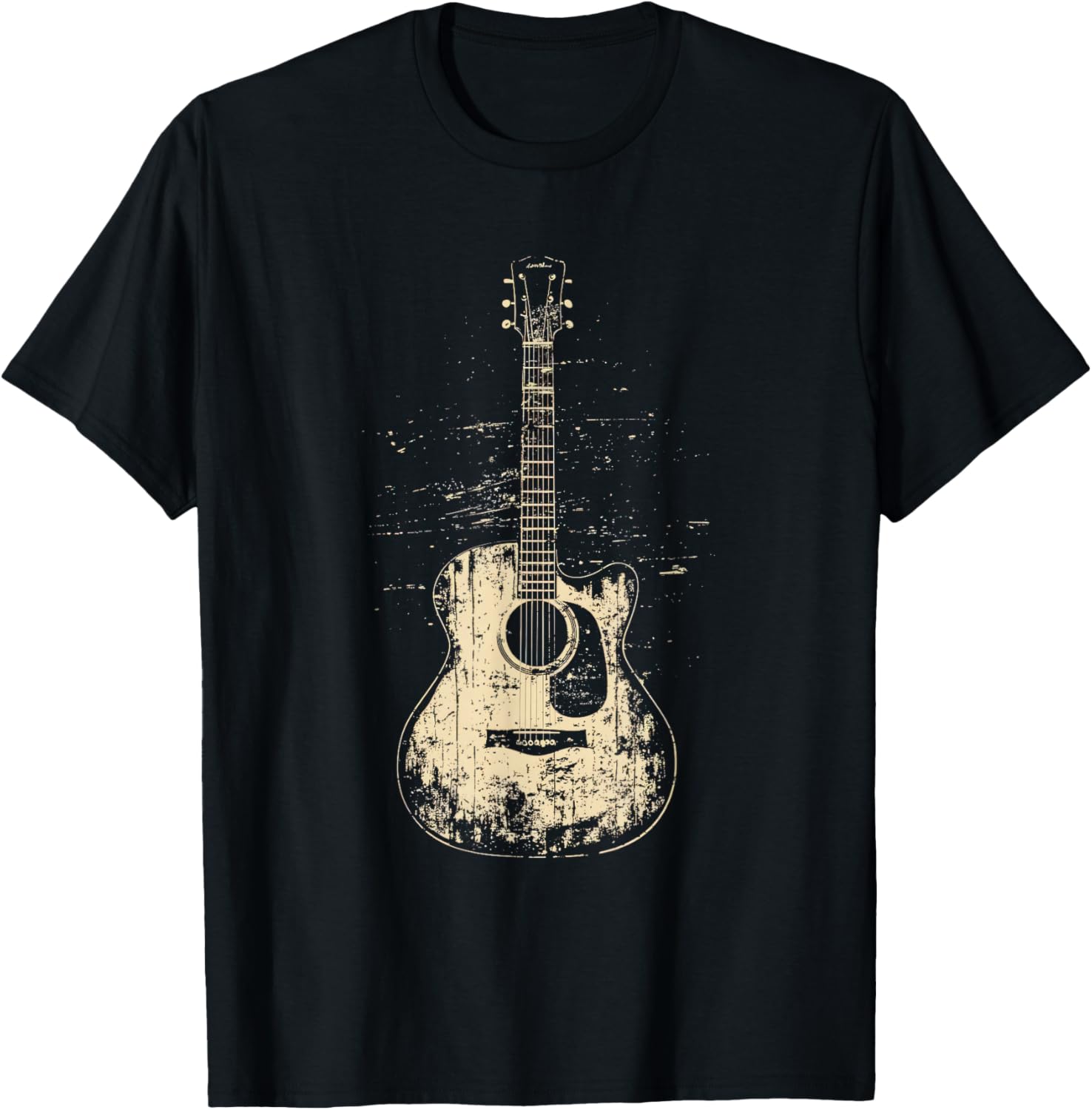 Acoustic Guitar Player Vintage Rock Graphic T-Shirt