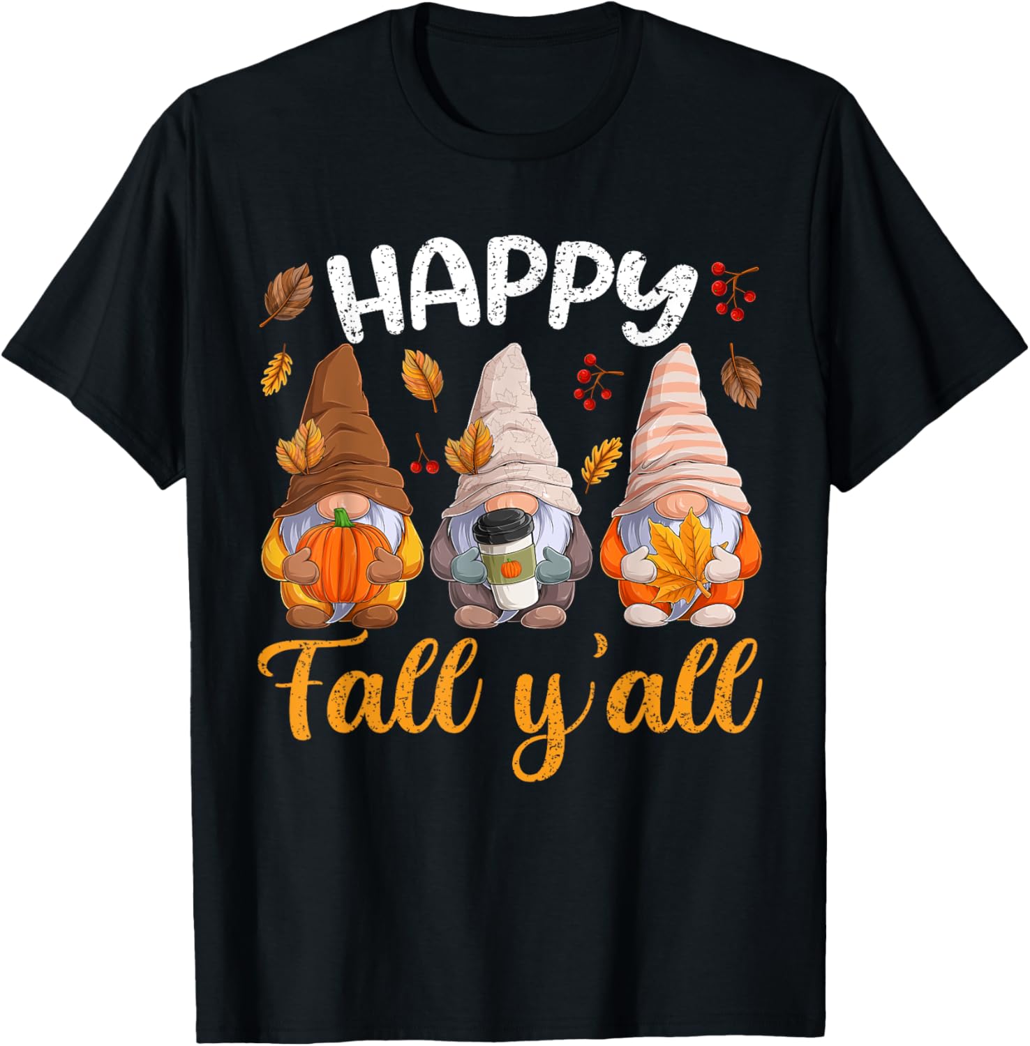 Autumn Fall Gnome Leopard Pumpkin Shirt, thanksgiving gnome T-Shirt