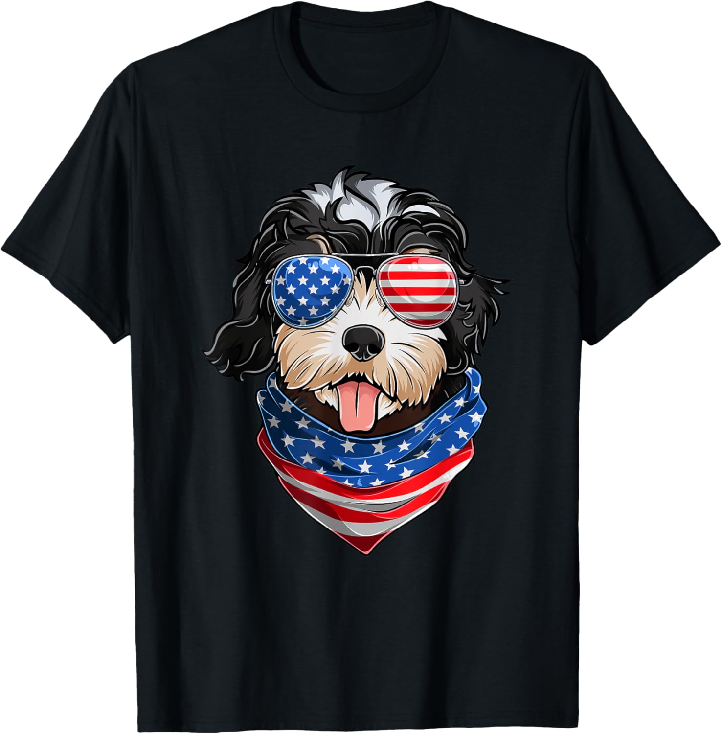 American Flag Golden Doodle Shirts, Fourth Of July Pet Lover T-Shirt