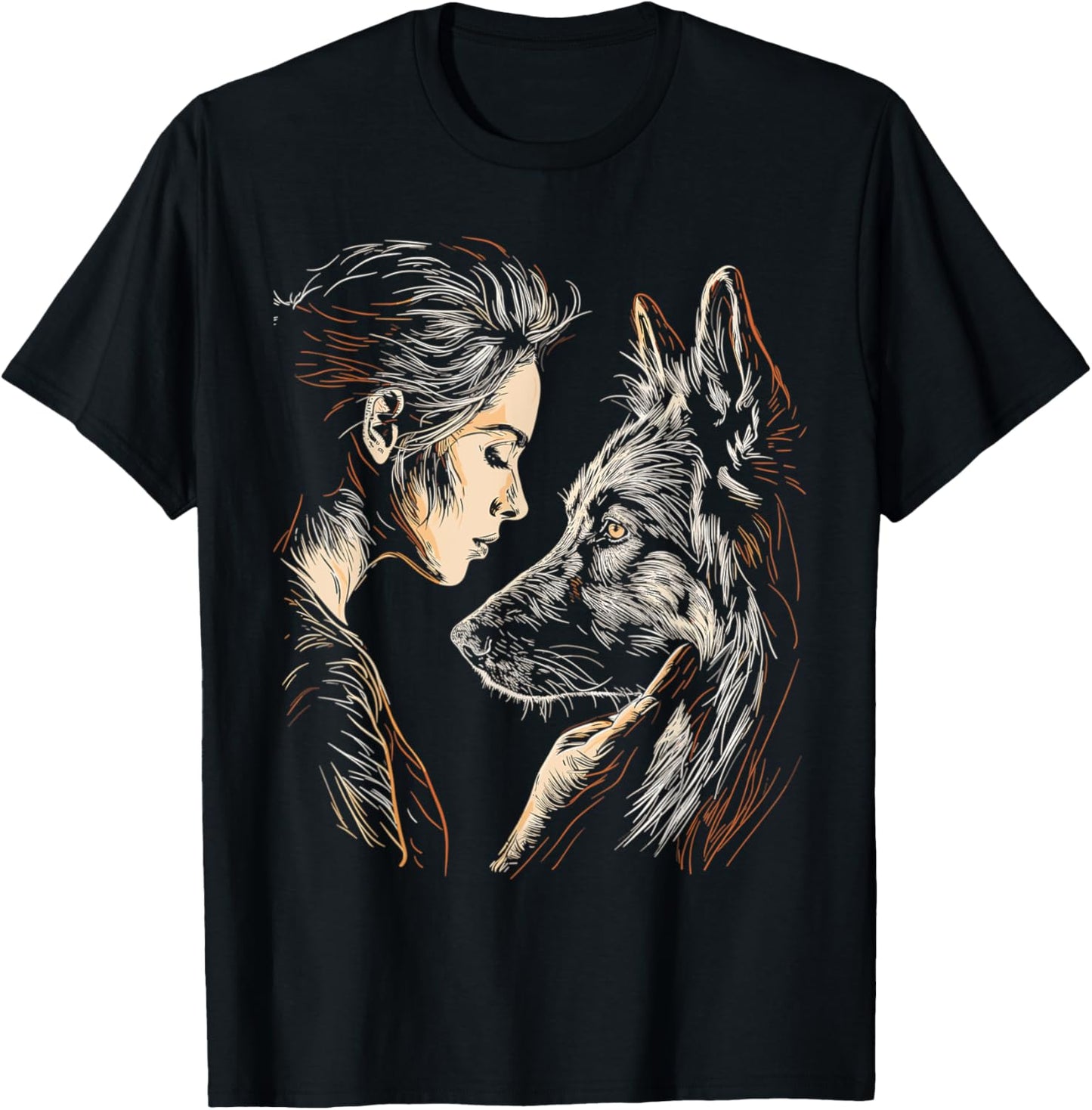 German Shepherd Mom Dog Art Lover Mother's Day T-Shirt