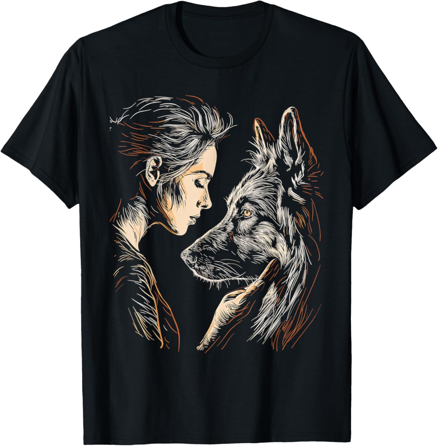 German Shepherd Mom Dog Art Lover Mother's Day T-Shirt
