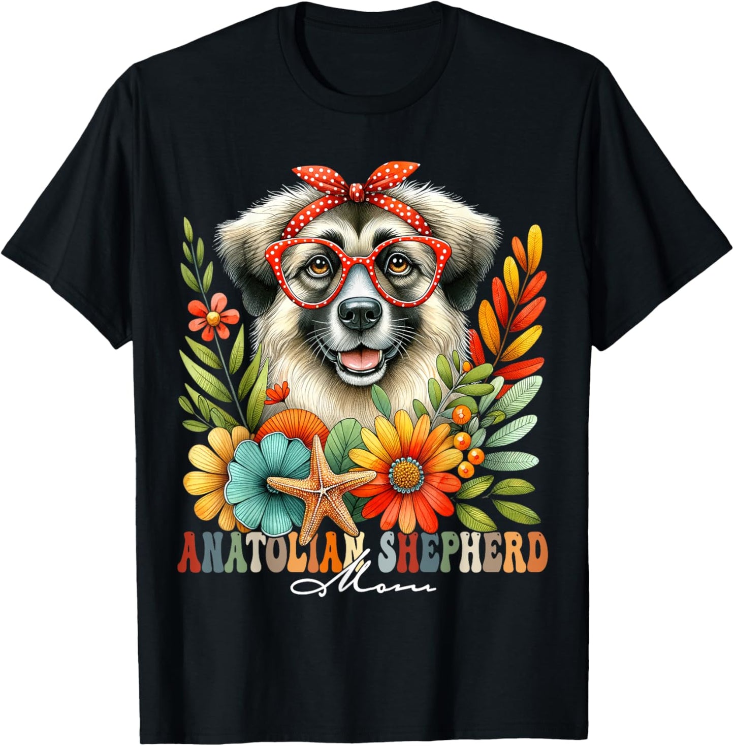 Anatolian Shepherd Mom Dog Lover Mother's Day Floral Women T-Shirt