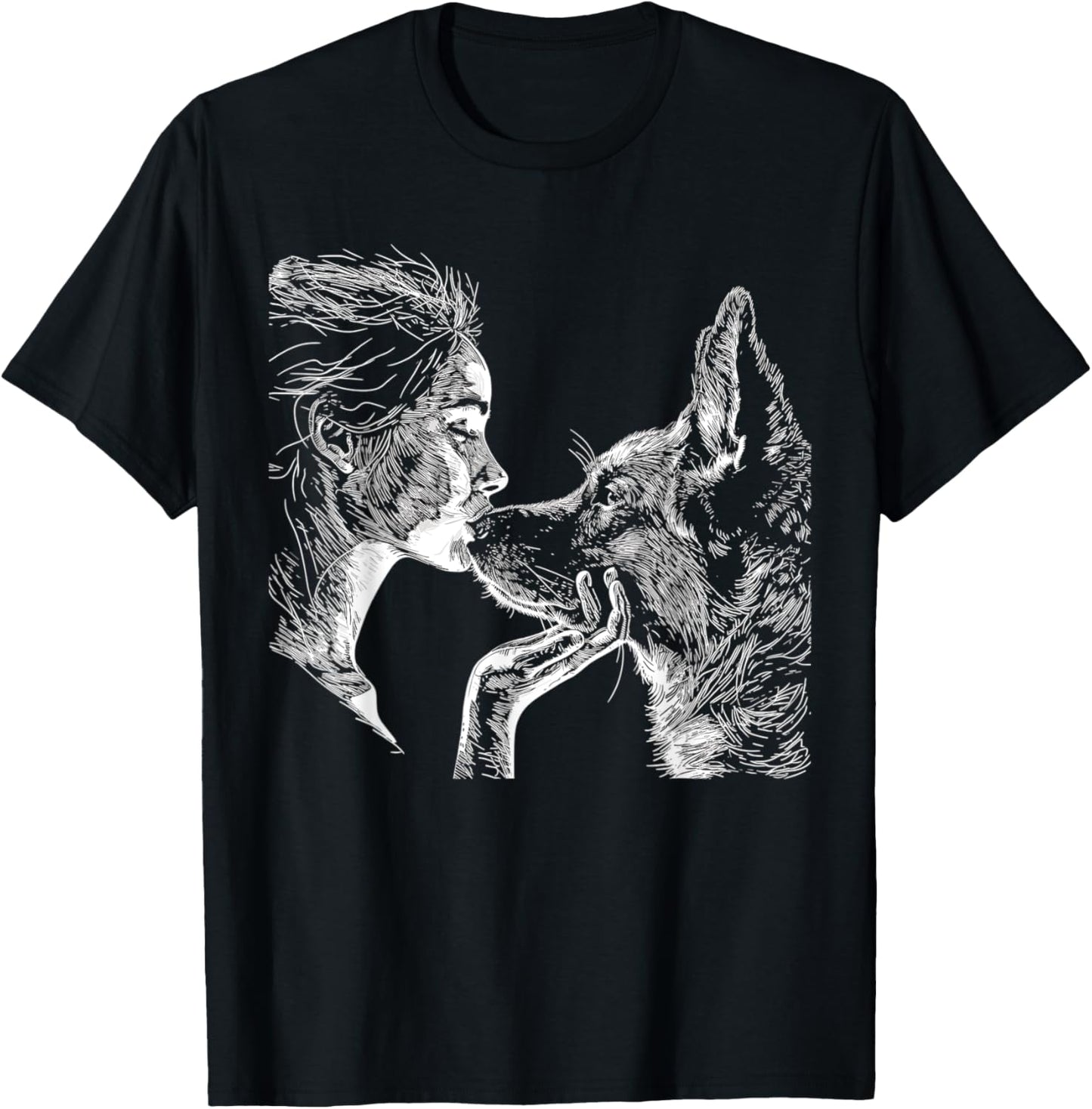 German Shepherd Mom Dog Art Lover Mother's Day T-Shirt