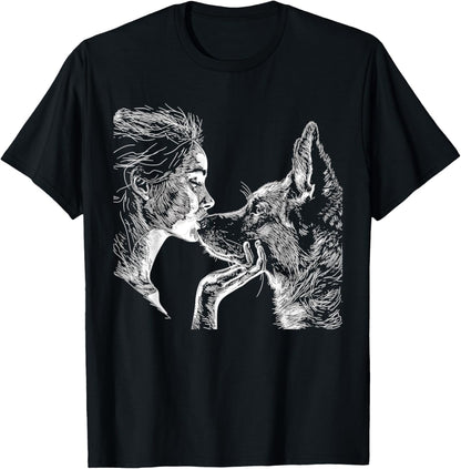 German Shepherd Mom Dog Art Lover Mother's Day T-Shirt