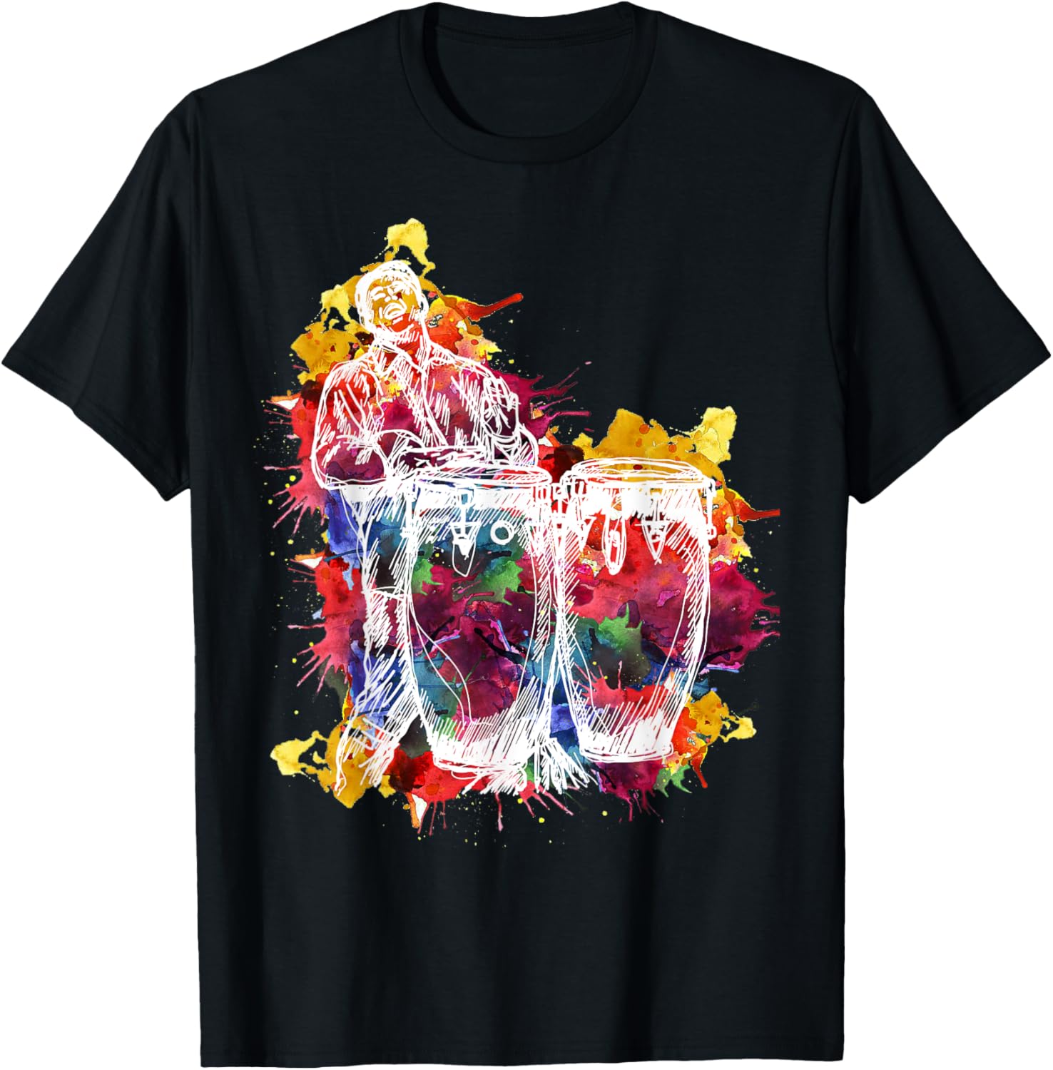 Conga Player Musician Gift Instrument Art T-Shirt