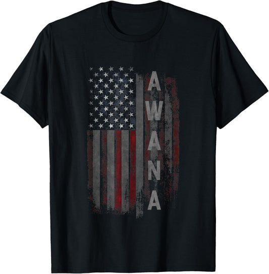 AWANA Family American Flag T-Shirt for Women Men