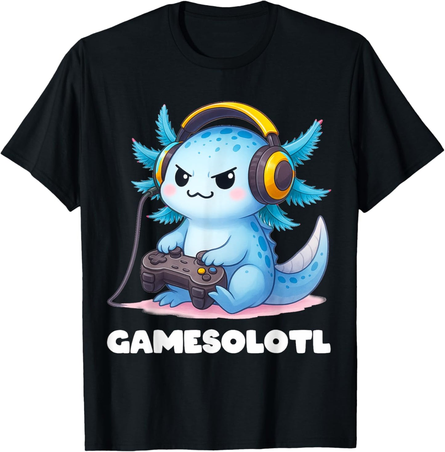 Anime Gamesolotl Axolotl Boys 10-12 Kid Gamer Gaming Clothes T-Shirt