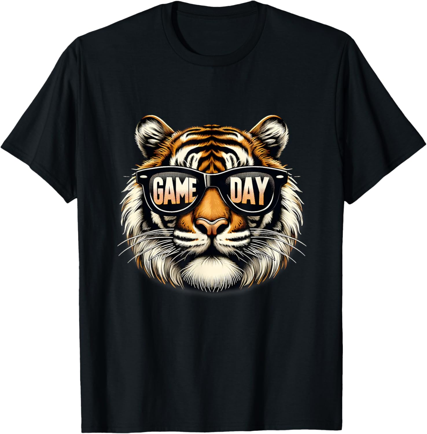 American Football Game Day Thanksgiving Tiger Cool Touchdown T-Shirt