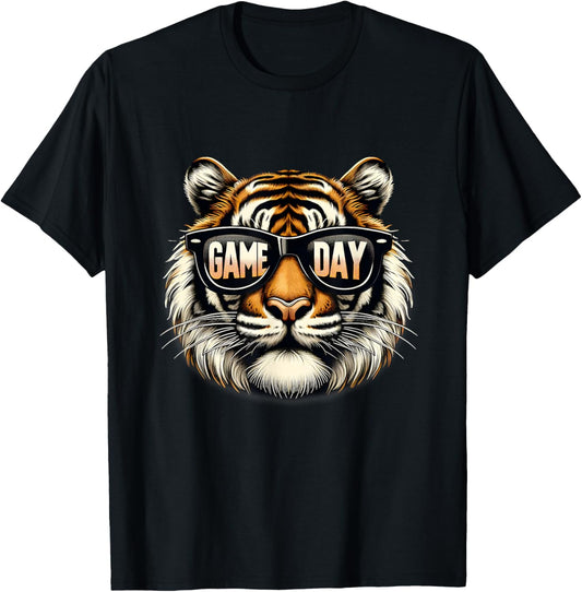 American Football Game Day Thanksgiving Tiger Cool Touchdown T-Shirt