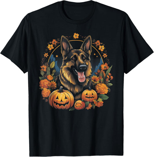 German Shepherd Dog - Pumpkin Thanksgiving Fall Halloween T-Shirt
