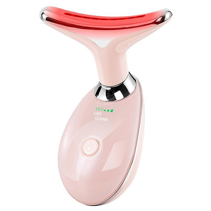 7-Color LED Facial Massager & Red Light Therapy Wand for Face and Neck