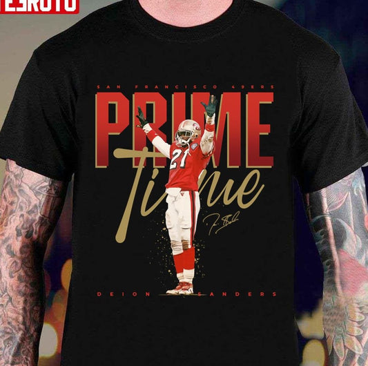 #21 Deion Sanders Primetime Football NFL Pros Unisex T-shirt