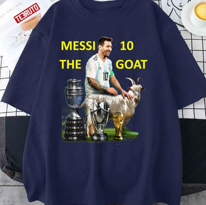 #10 Goat Lionel Messi With All Cups Unisex Sweatshirt