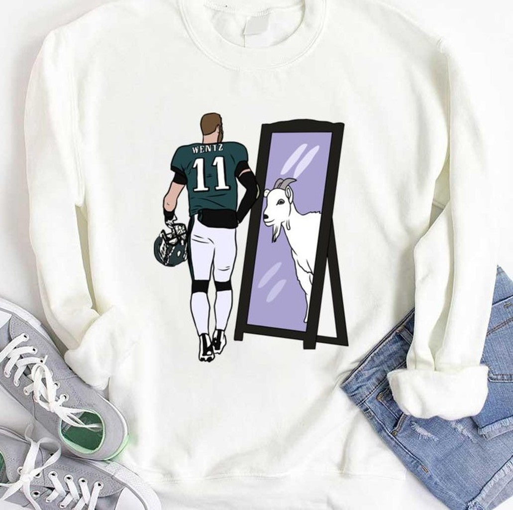 #1 Carson Wentz Mirror Goat Unisex T-shirt