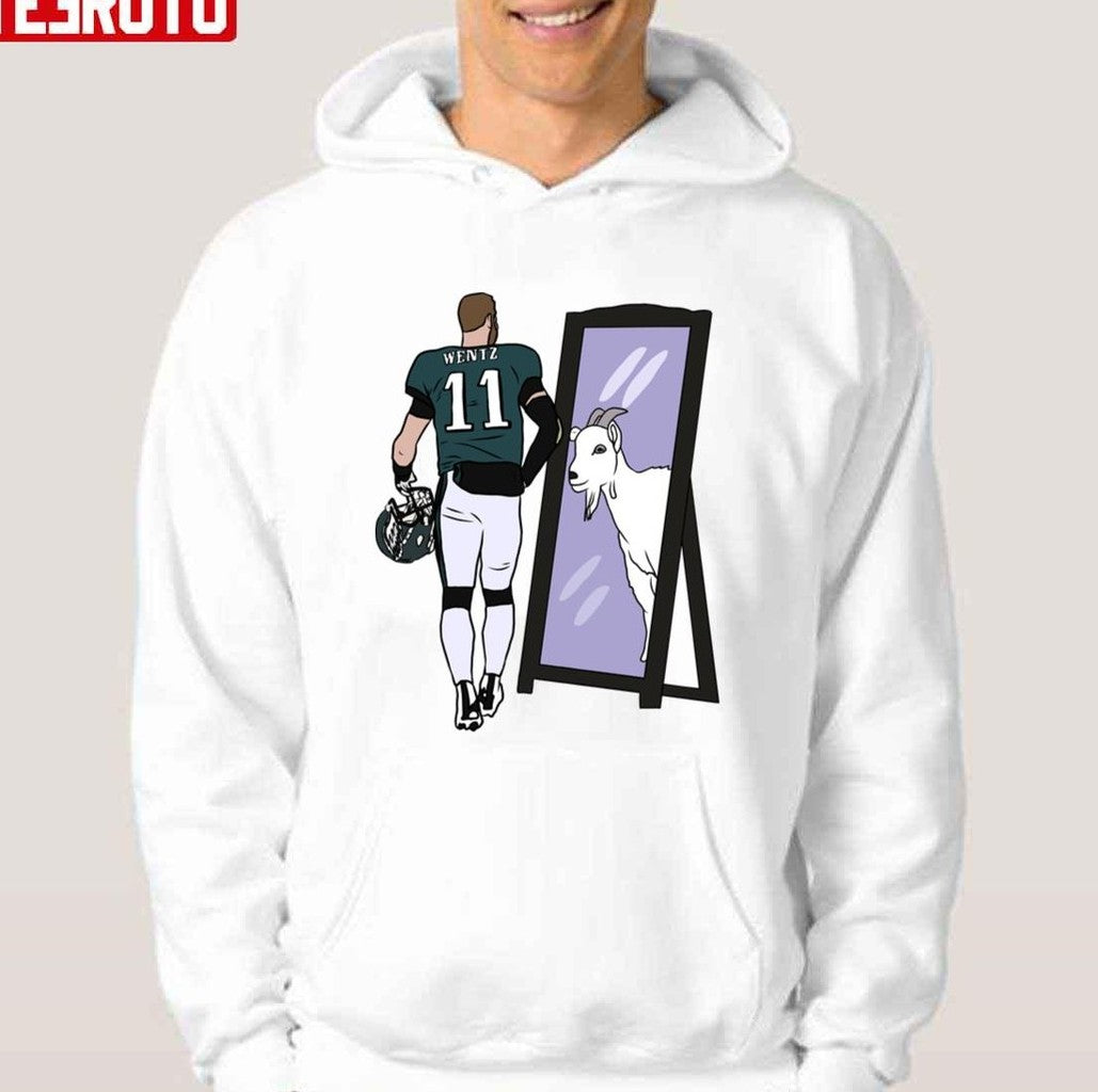 #1 Carson Wentz Mirror Goat Unisex T-shirt
