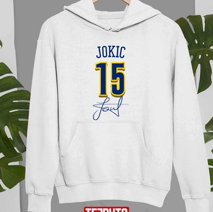 #15 Nikola Jokic Denver Nuggets With Signature Unisex Sweatshirt