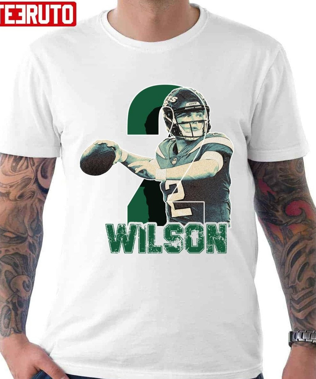 #2 Zach Wilson Football Pros Retro Graphic Unisex T-shirt