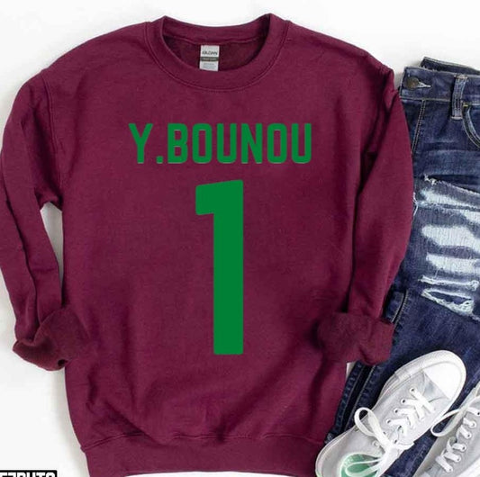 #1 Yassine Bounou Jersey Number Unisex Sweatshirt