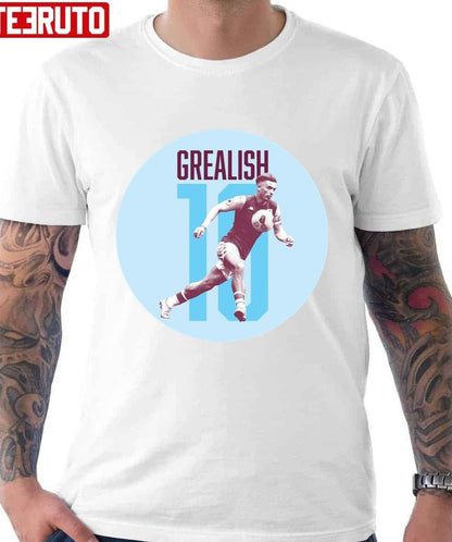 #10 English Football Sport Jack Grealish Art Unisex Hoodie