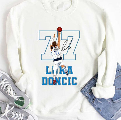 #77 Dallas Team Player And So High Basketball Luka Doncic Unisex Hoodie