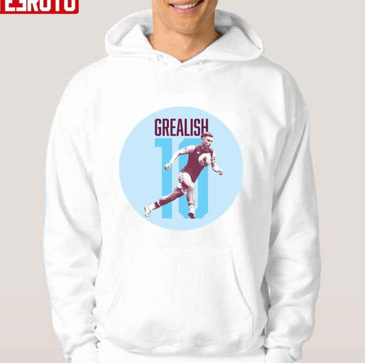 #10 English Football Sport Jack Grealish Art Unisex Hoodie