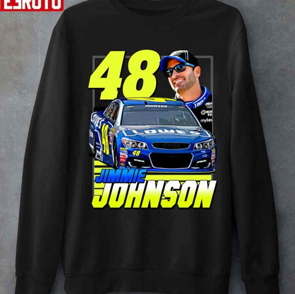 #48 Jimmie Johnson Nascar Légende Numéro Unisex T-shirt