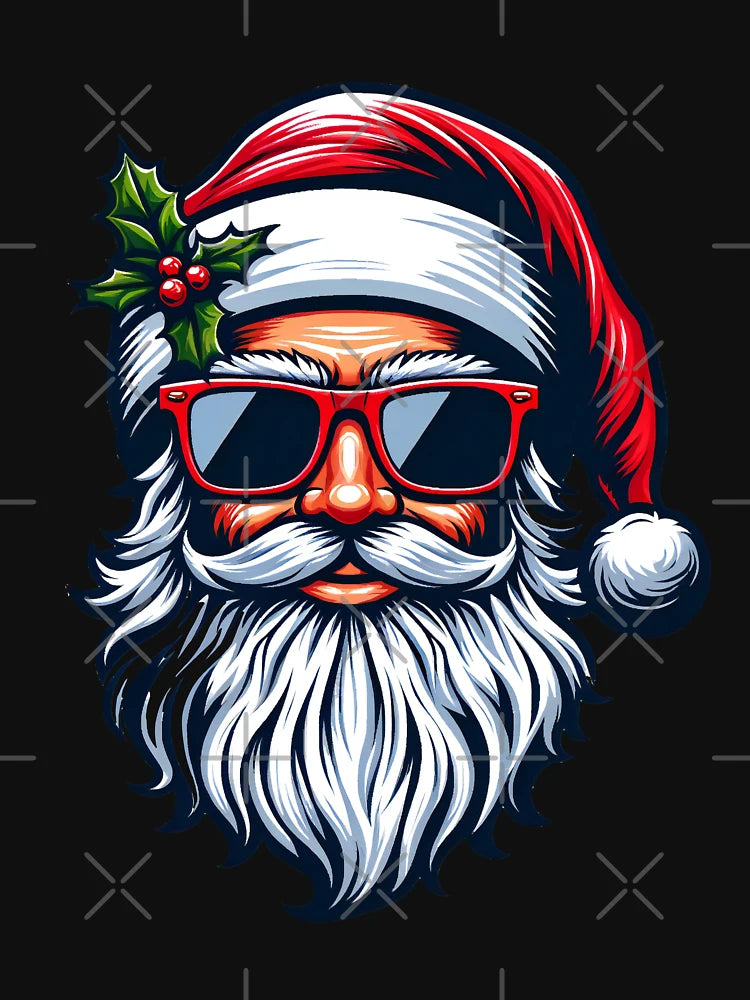 Cool Claus - Stylish Santa with Sunglasses Holiday Illustration