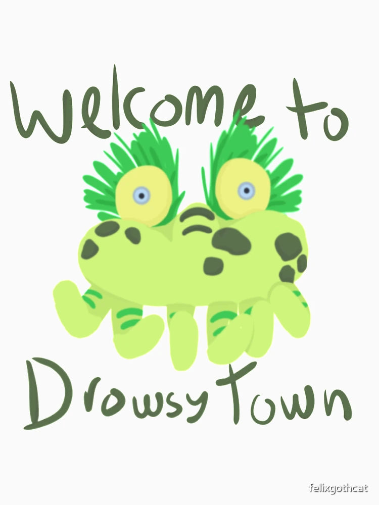'Tickle Me Wiggle Doll' Logo 'Welcome to Drowsy Town'