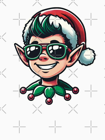Cool Christmas Elf with Sunglasses – Funny Holiday Cartoon Design