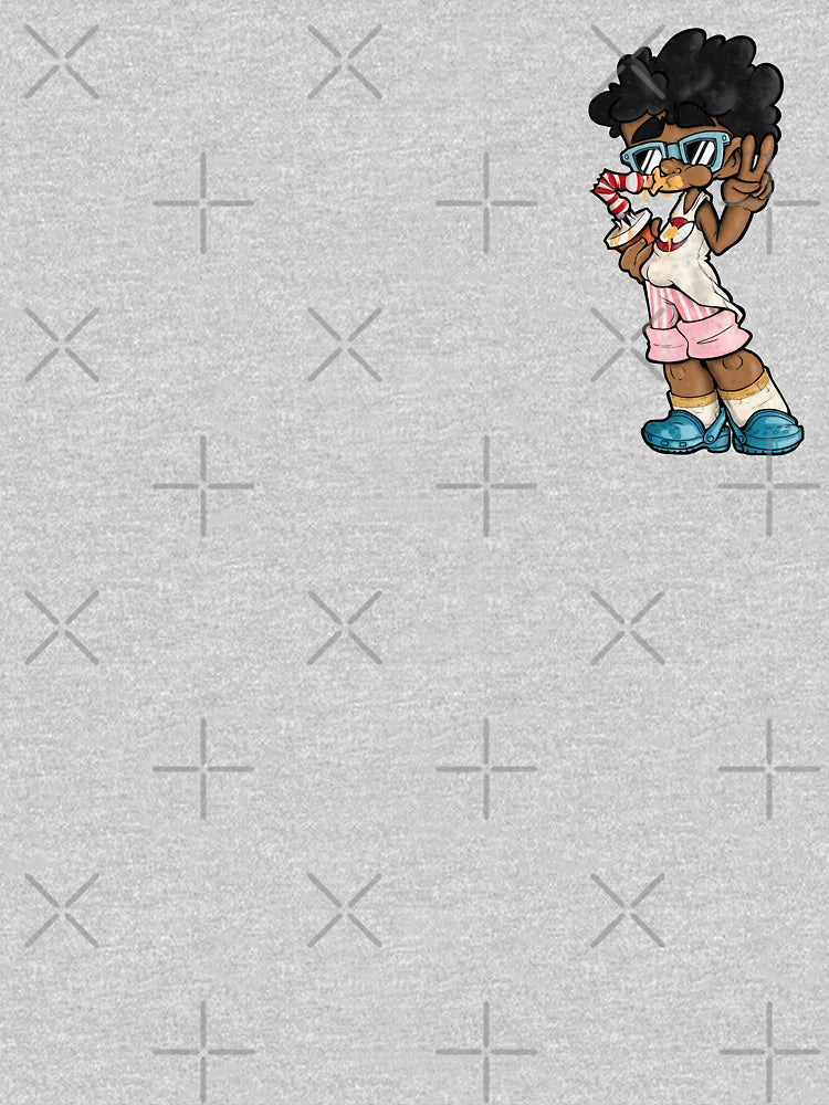 Cool Cartoon Kid with Milkshake