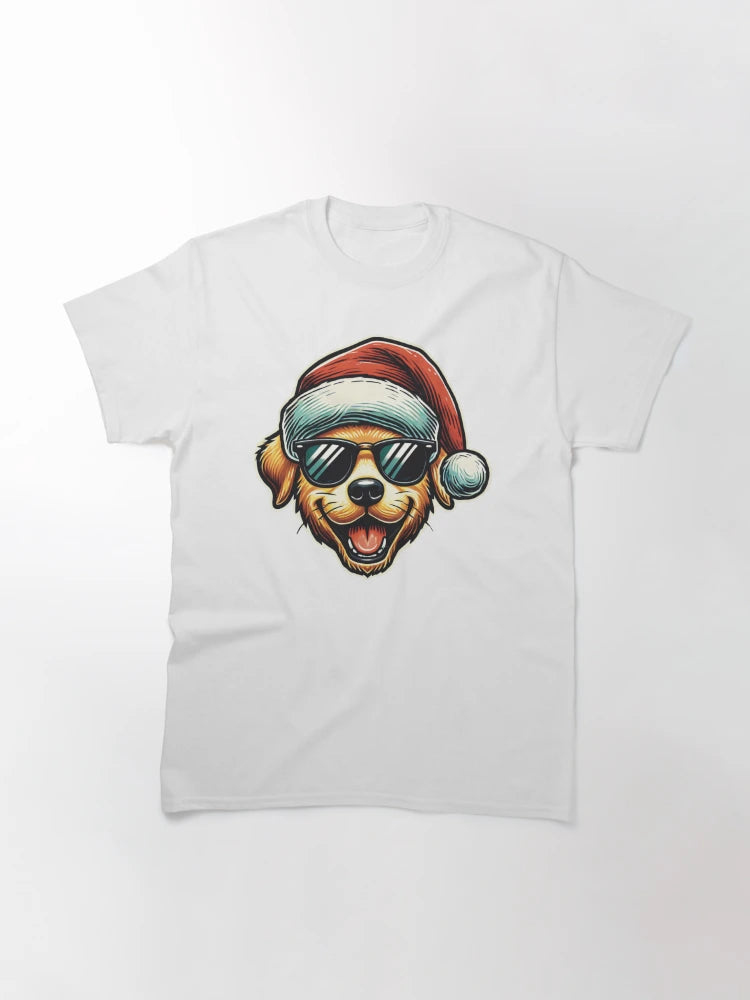 Cool Christmas Dog – Santa Hat & Sunglasses Vibes