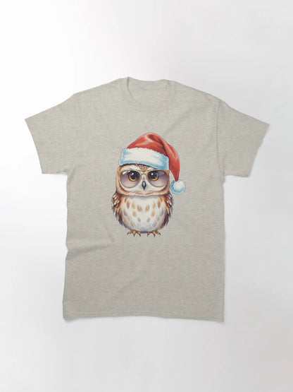 Cool Christmas Owl – Santa Hat & Sunglasses Holiday Art