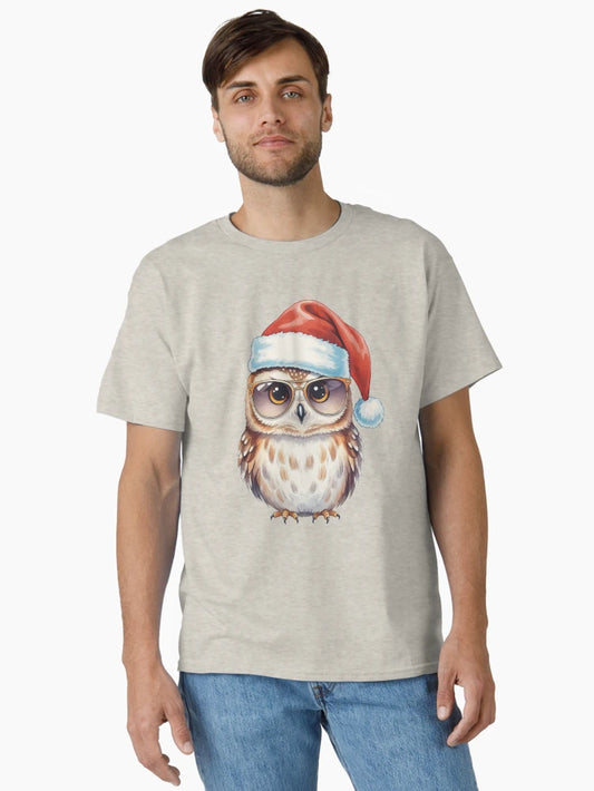 Cool Christmas Owl – Santa Hat & Sunglasses Holiday Art