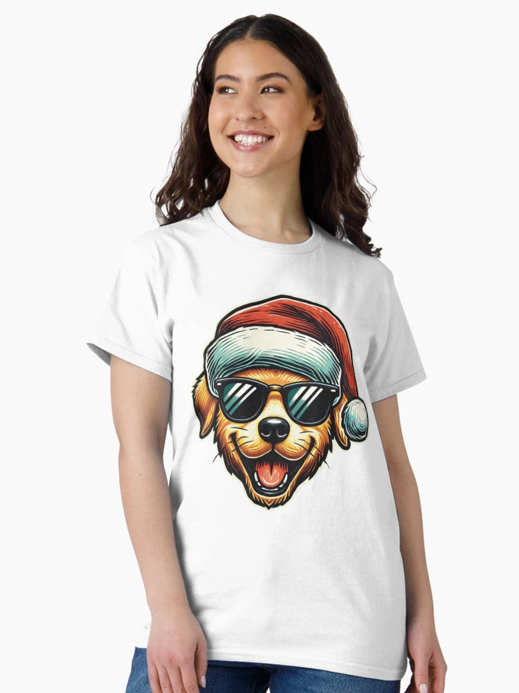 Cool Christmas Dog – Santa Hat & Sunglasses Vibes